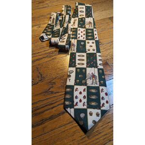 Vintage Field & Stream Silk Neck Tie Fishing Theme‎ 58x4 EUC